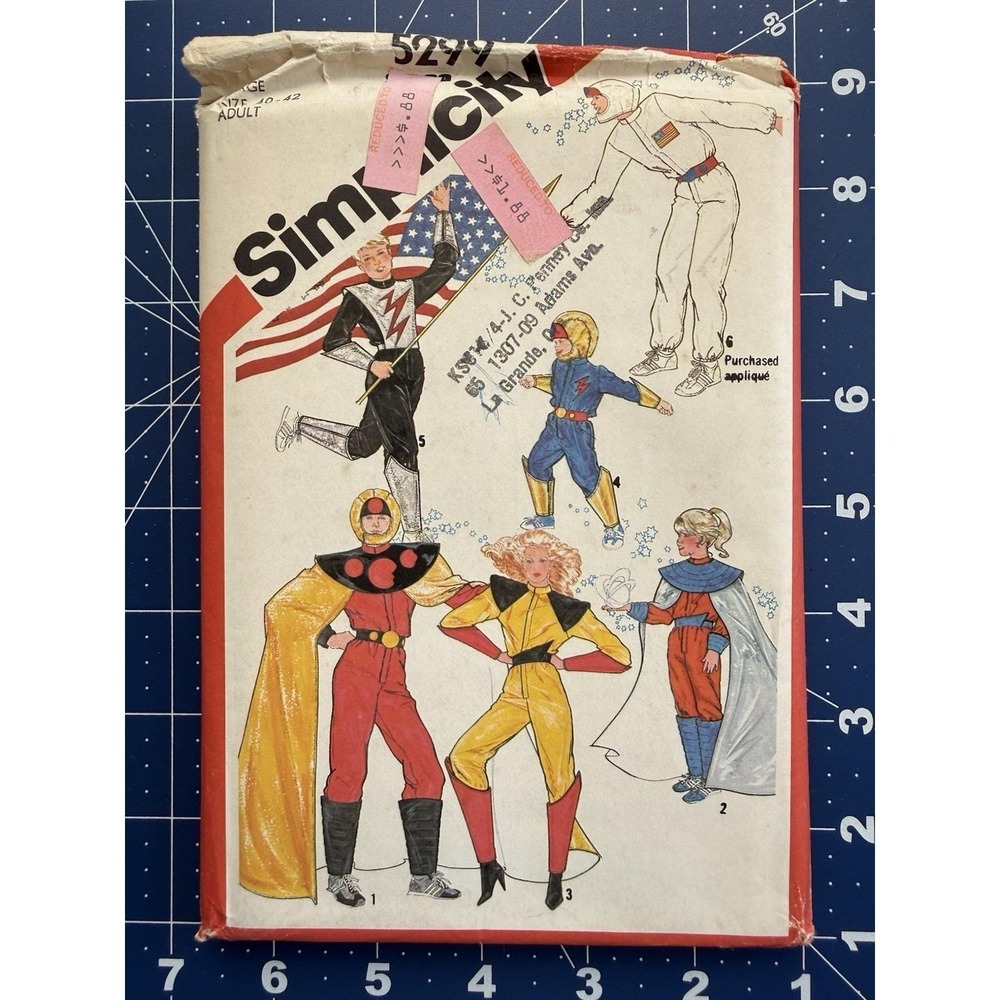 Simplicity Space Costume Pattern 5299 Astronaut Sci Fi Cosplay Halloween Adult L